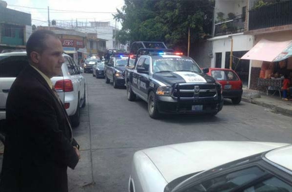 Four police officers arrested for murder (Photo: Verónica Espinosa / Proceso)